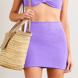 🦄 NWT Hunza G Lilac Mini Skirt